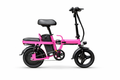 Pink Folding Electric Bike 500W – 20MPH Dual Seat Commuter E-Bike