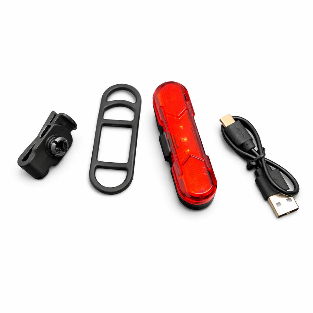 USB Rechargeable Bike Light Set (Front & Rear)