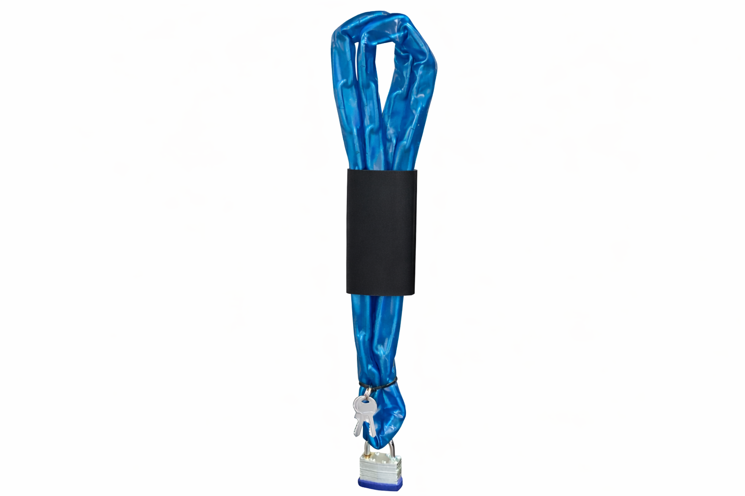 Heavy Duty Blue Chain Lock w/ Padlock – 72” x 15mm