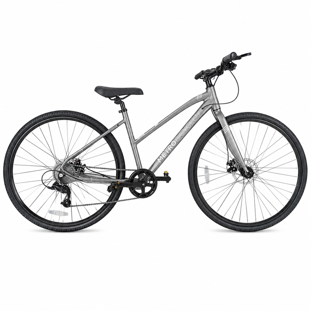 METRO Bicycles H2 Hybrid Bike – Matte Gray – RIDEWITUS LA