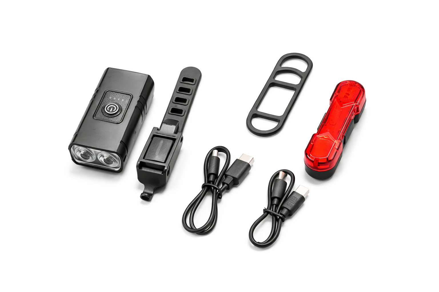 USB Rechargeable Bike Light Set (Front & Rear)