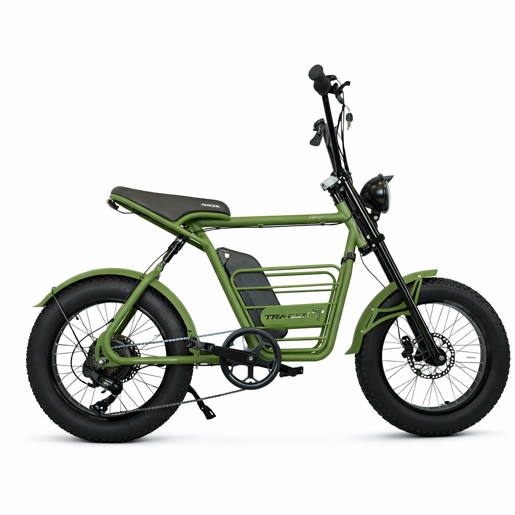 Micargi Verge 800W Fat Tire Electric Bike – 20” Moped Style
